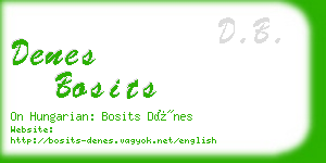 denes bosits business card